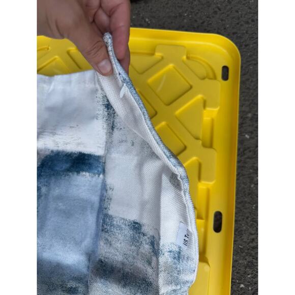 45cmx45cm 18"x18" Decorative Pillow Cover Case w Zipper Closure Blue Grey White - Picture 4 of 4